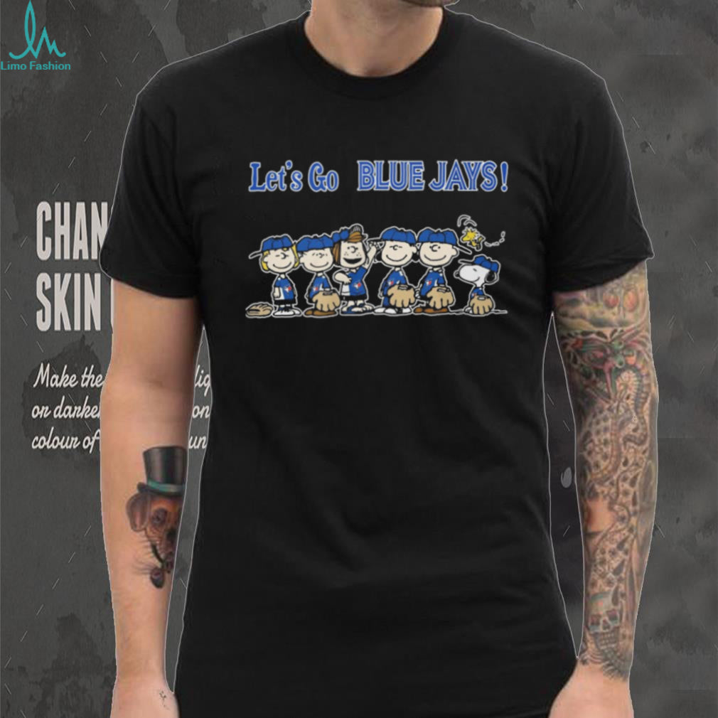 Let’s Go Blue Jays Peanuts Gang Baseball Team Graphic T Shirt