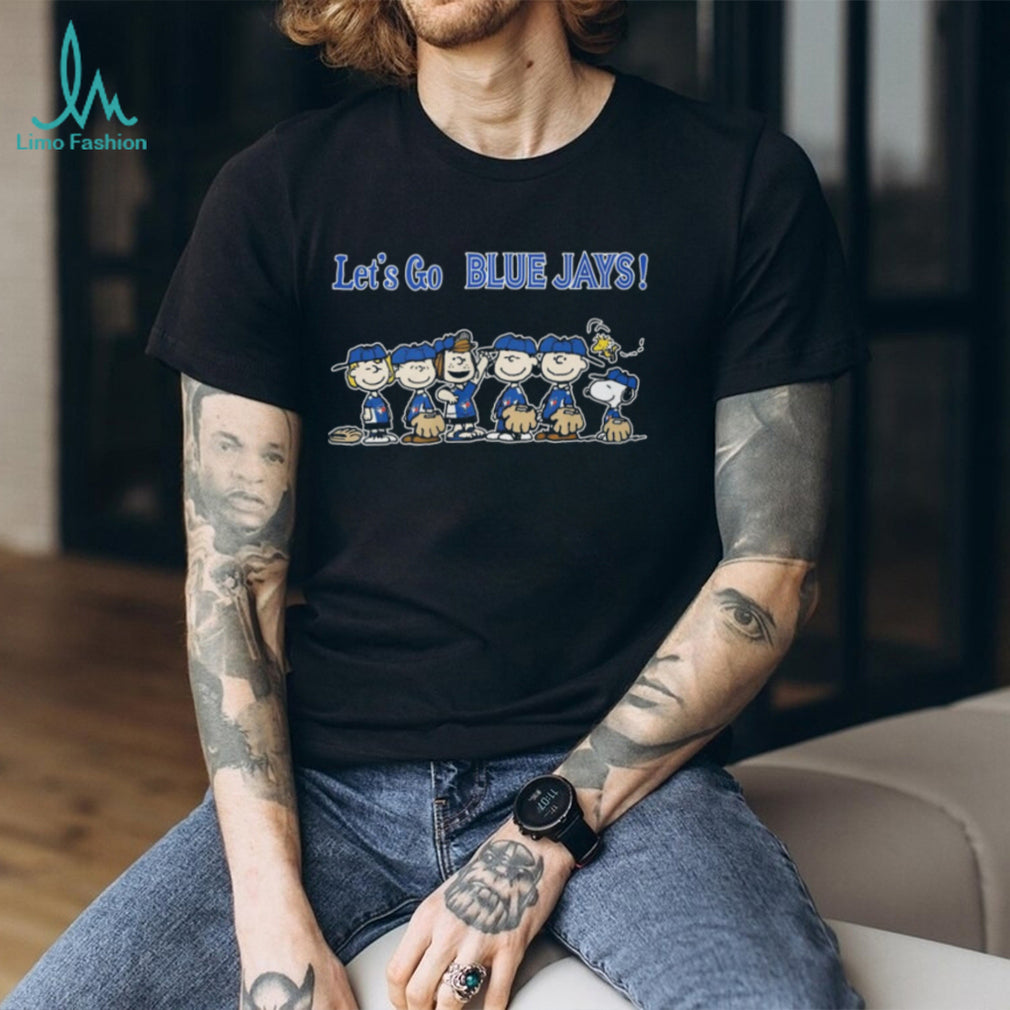 Let’s Go Blue Jays Peanuts Gang Baseball Team Graphic T Shirt
