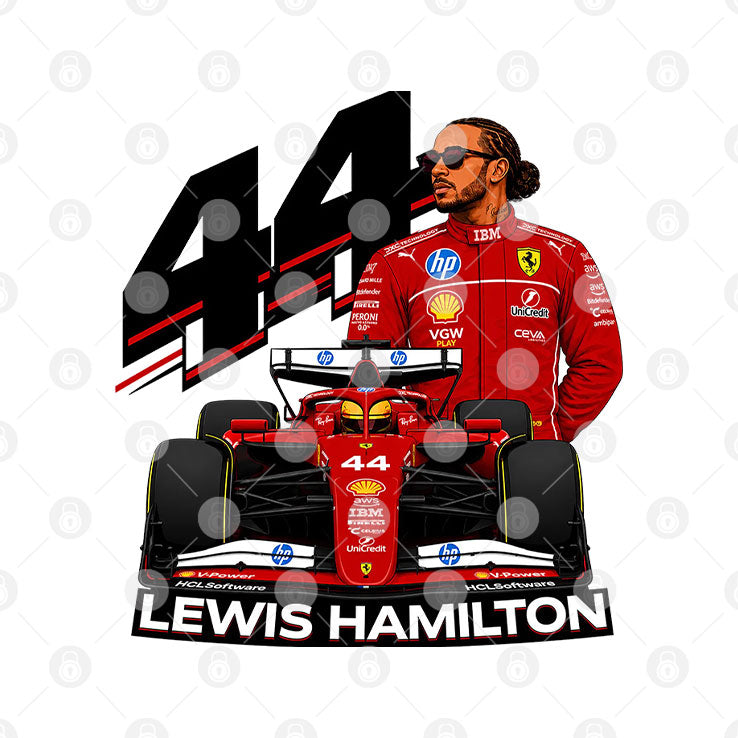 Lewis Hamilton 44 Ferrari F1 Shirt