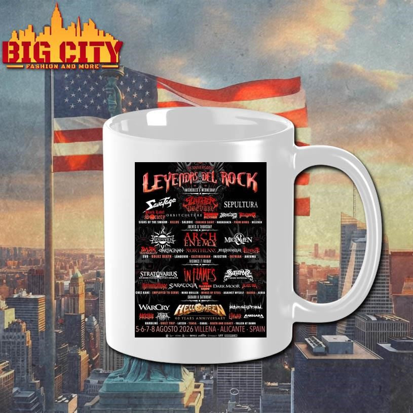 Leyendas Del Rock 2026 20Th Anniversary Full Lineup In Alicante Spain At Villena On 5 6 7 8 August 2026 Home Decor Poster Shirt