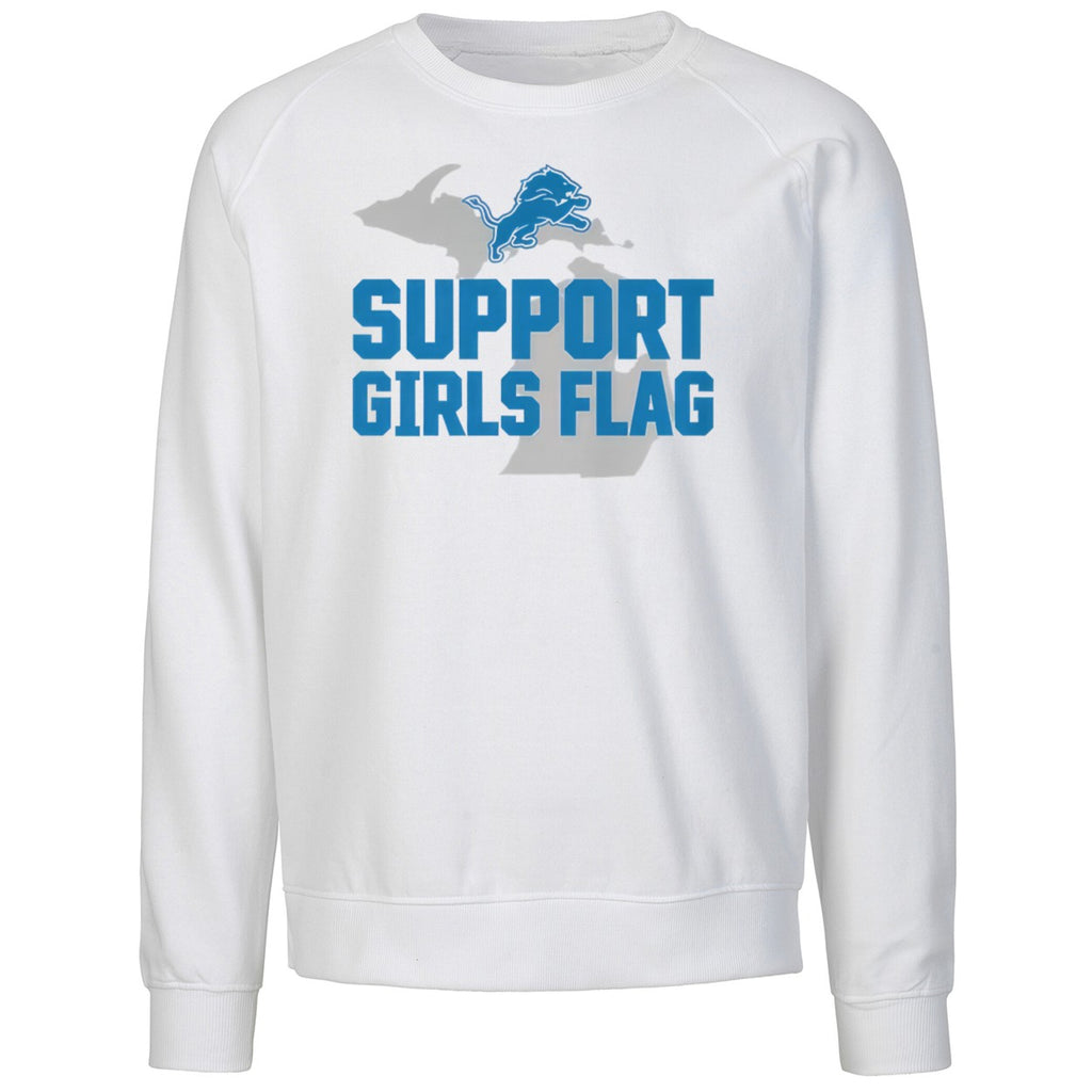 Lions Support Girls Flag Shirt