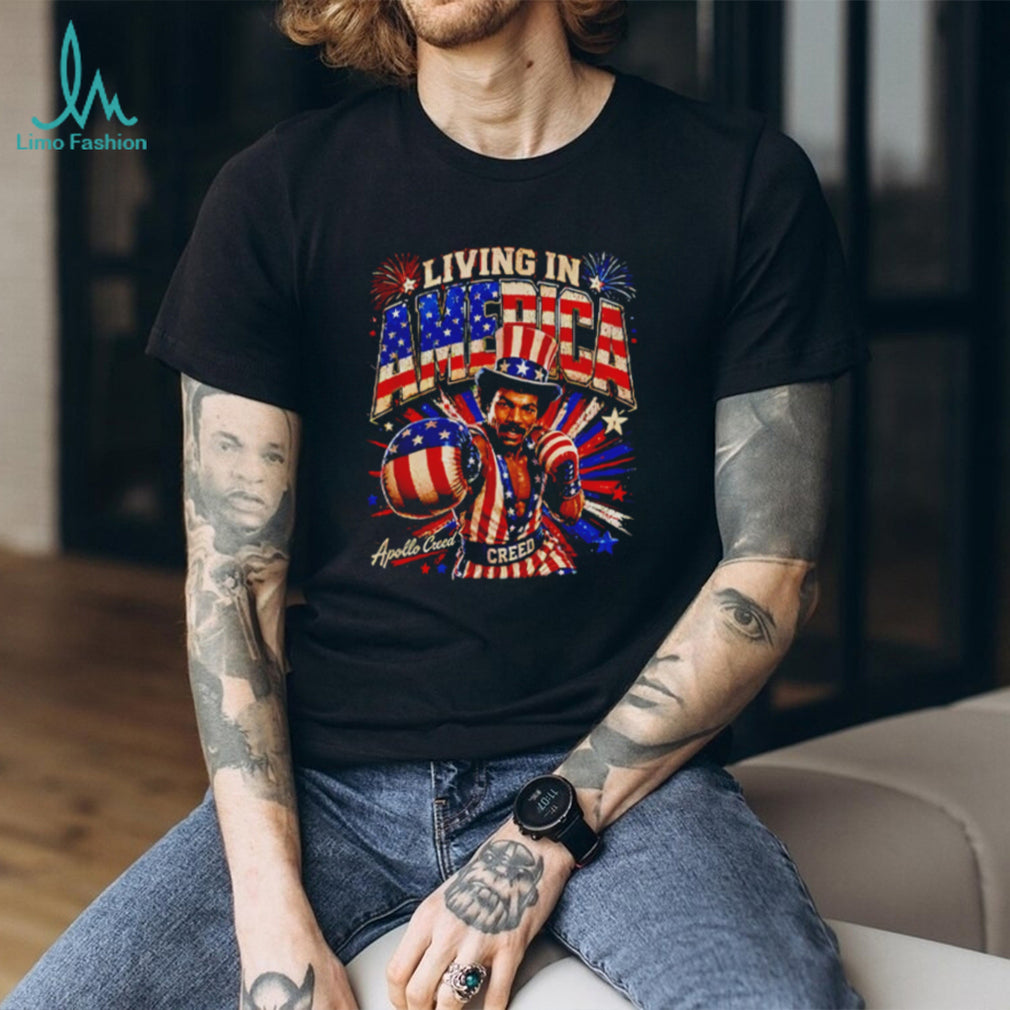 Living In America Rocky Apollo Creed 4th Of July Shirt