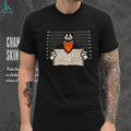 Locked In Slammers Baseball Mascot Mugshot Graphic T Shirt