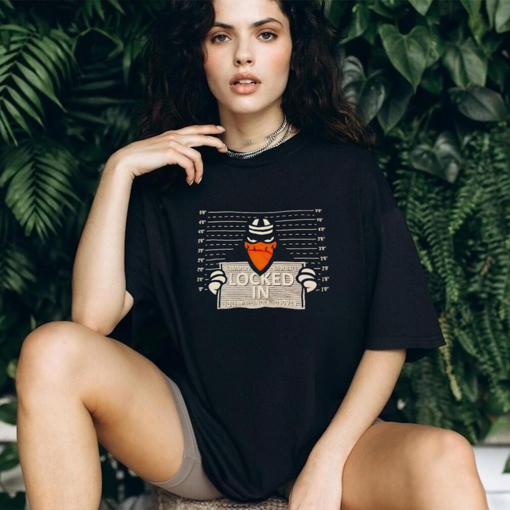 Locked In Slammers Baseball Mascot Mugshot Graphic T Shirt