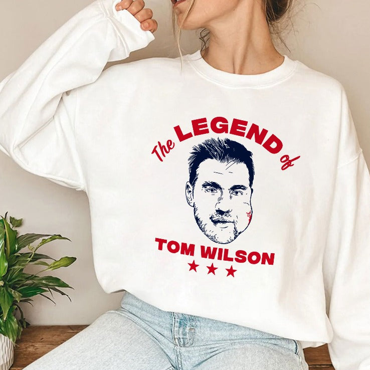 Logan Thompson Wearing The Legend Of Tom Wilson T Shirt