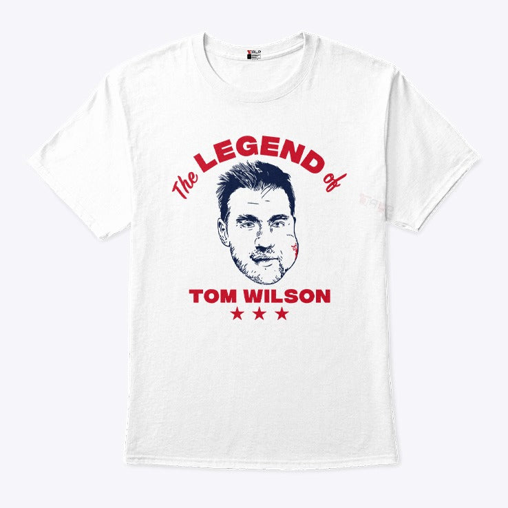 Logan Thompson Wearing The Legend Of Tom Wilson T Shirt