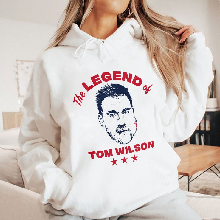 Logan Thompson Wearing The Legend Of Tom Wilson T Shirt