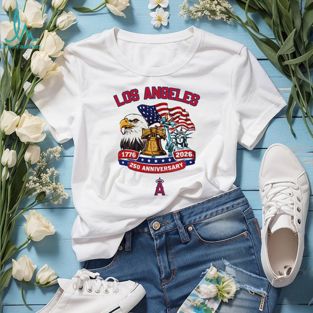 Los Angeles Angels 250th Anniversary 1776 2026 Patriotic Baseball Jersey T Shirt