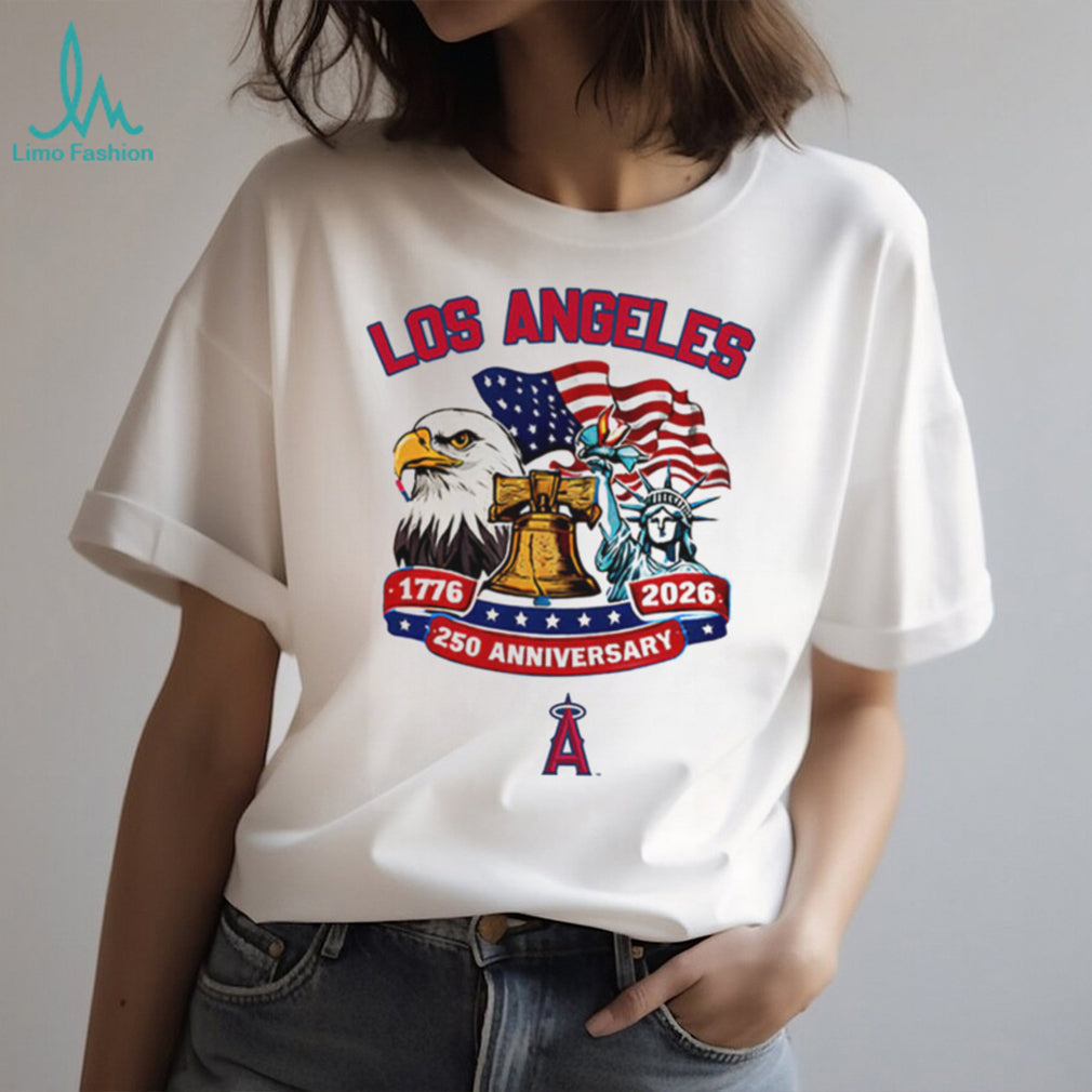 Los Angeles Angels 250th Anniversary 1776 2026 Patriotic Baseball Jersey T Shirt
