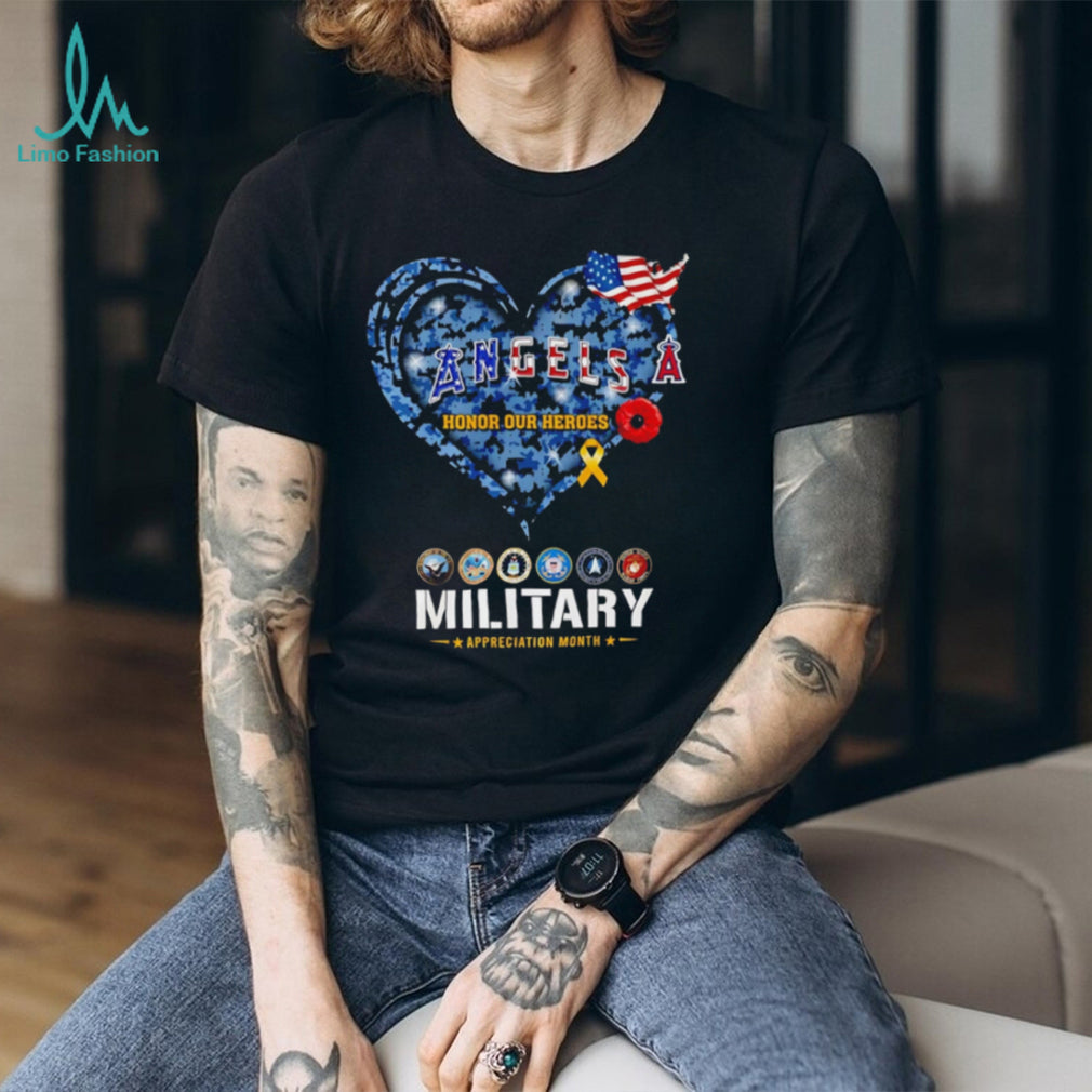 Los Angeles Angels Military Appreciation Month Honor Our Heroes T Shirt