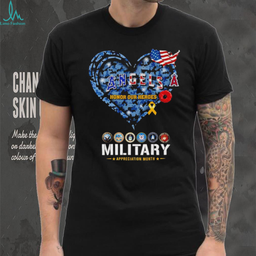 Los Angeles Angels Military Appreciation Month Honor Our Heroes T Shirt