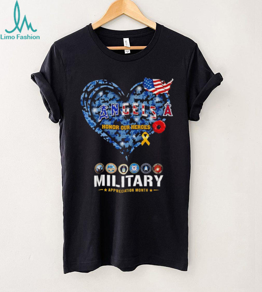 Los Angeles Angels Military Appreciation Month Honor Our Heroes T Shirt