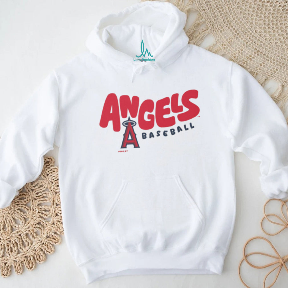 Los Angeles Angels Vintage Logo Heather Grey Pullover T shirt
