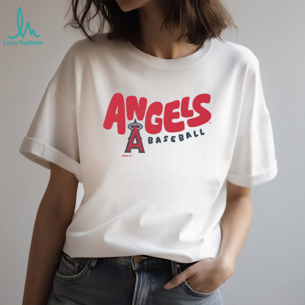 Los Angeles Angels Vintage Logo Heather Grey Pullover T shirt