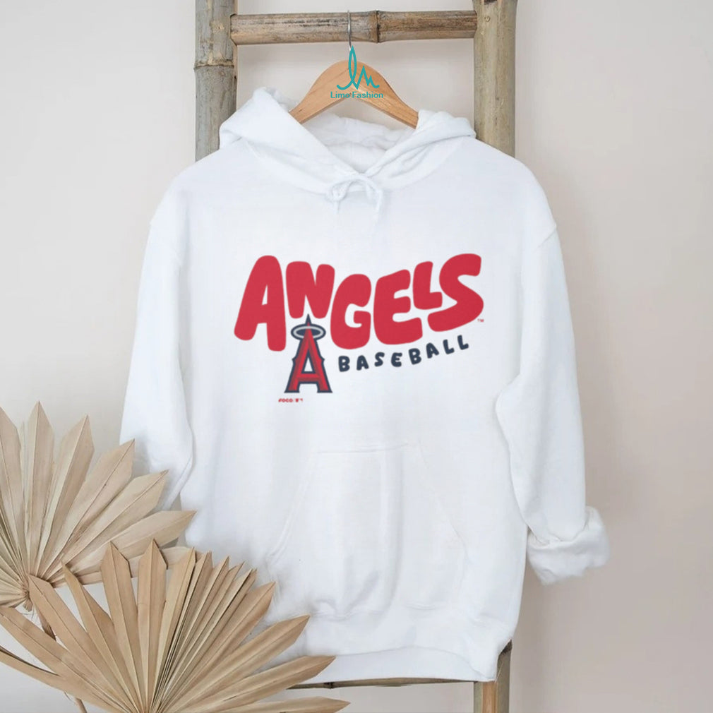 Los Angeles Angels Vintage Logo Heather Grey Pullover T shirt