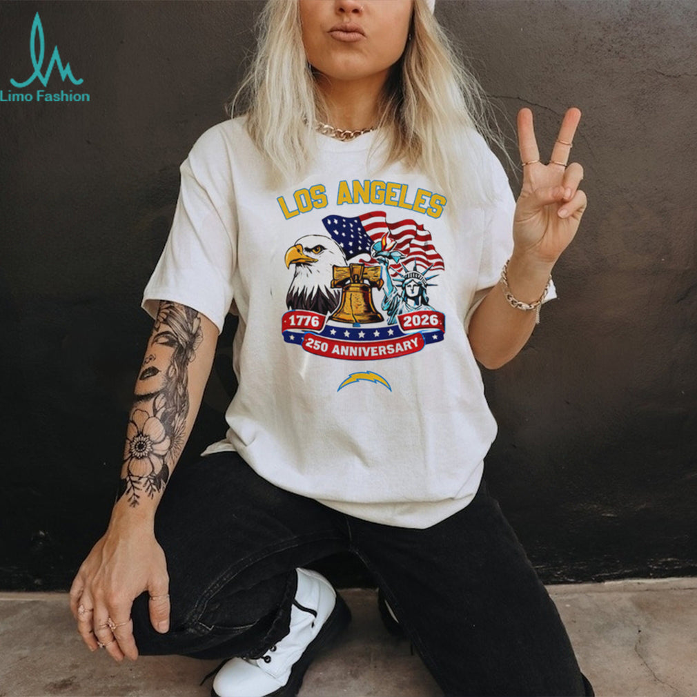 Los Angeles Chargers 250th Anniversary 1776 2026 USA Eagle Custom Jersey T Shirt
