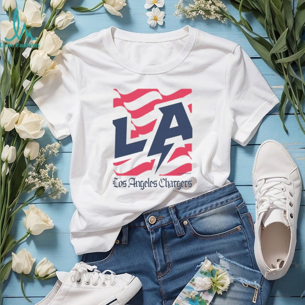 Los Angeles Chargers American 250th Flag Heritage Wordmark shirt