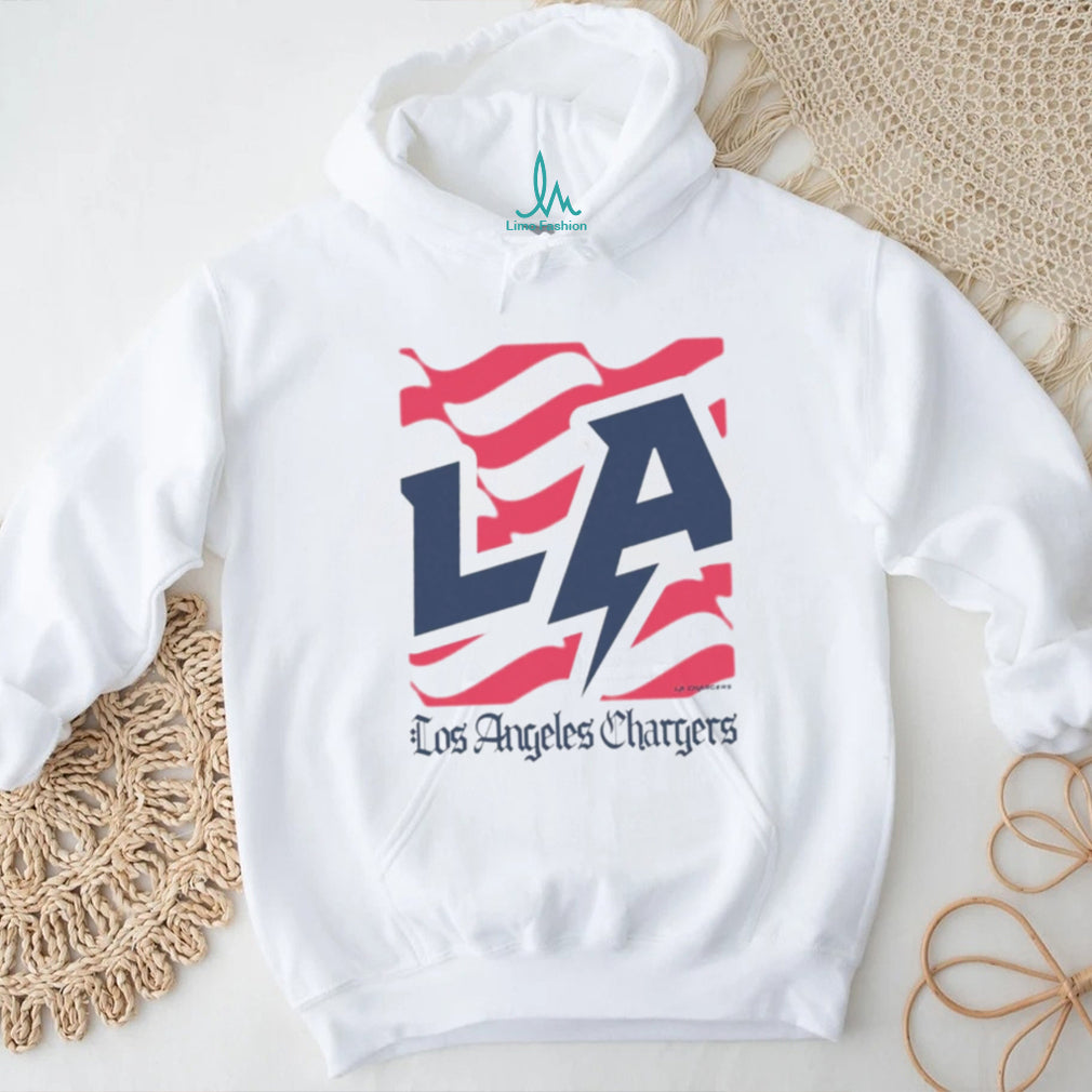 Los Angeles Chargers American 250th Flag Heritage Wordmark shirt