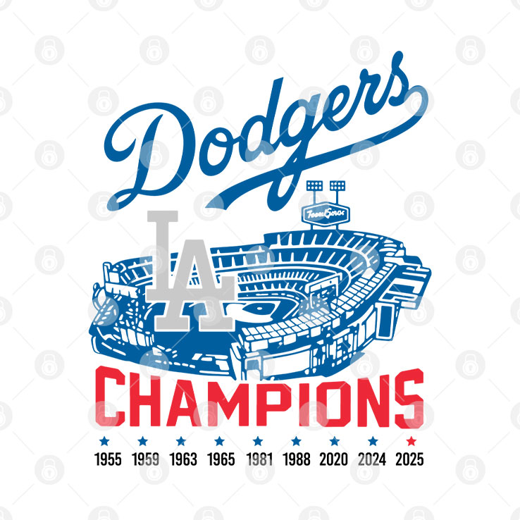 Los Angeles Dodgers World Series Champions 1955 2025 T Shirt