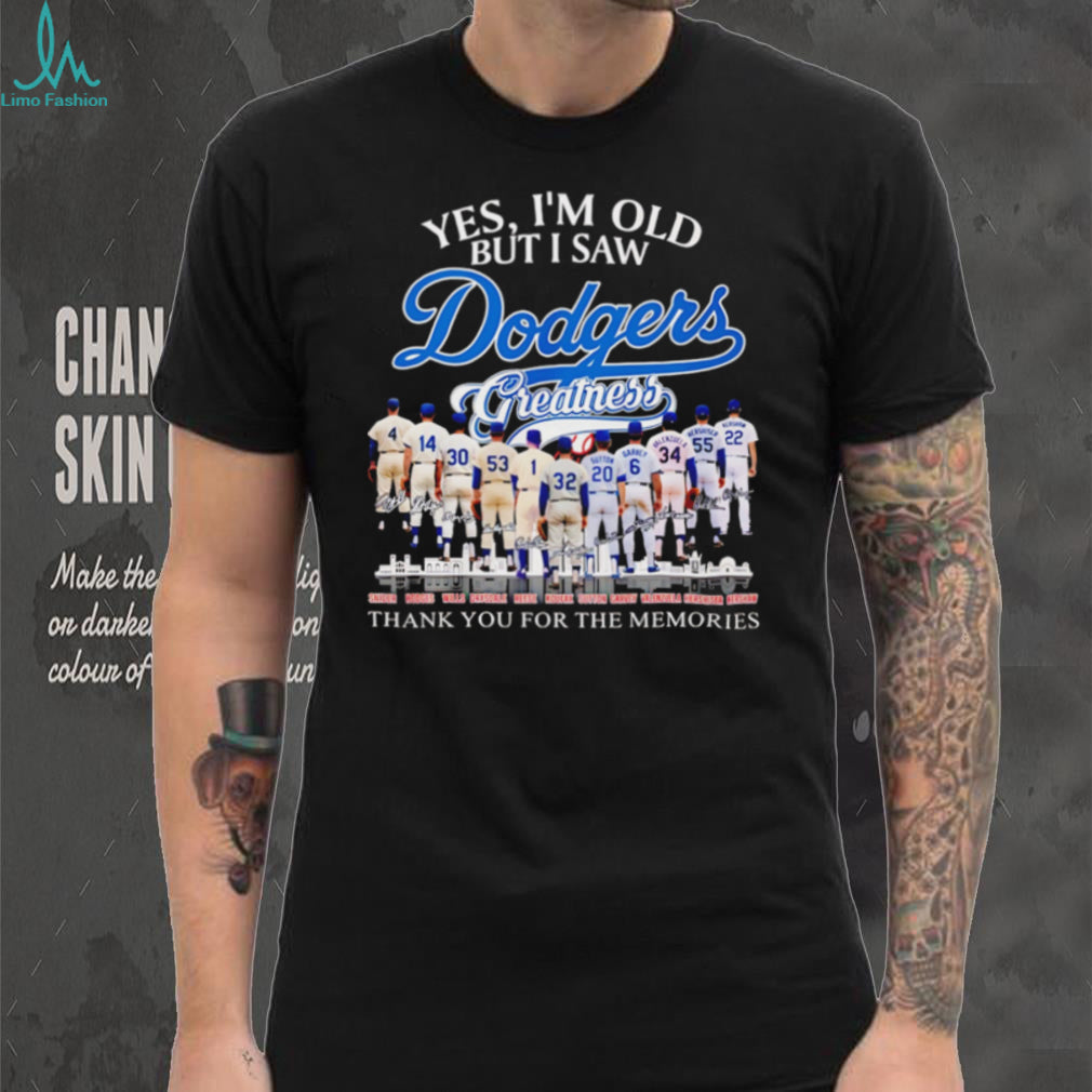 Los Angeles Dodgers Greatness Legends Signatures T Shirt Classic Dodgers Baseball History T Shirt