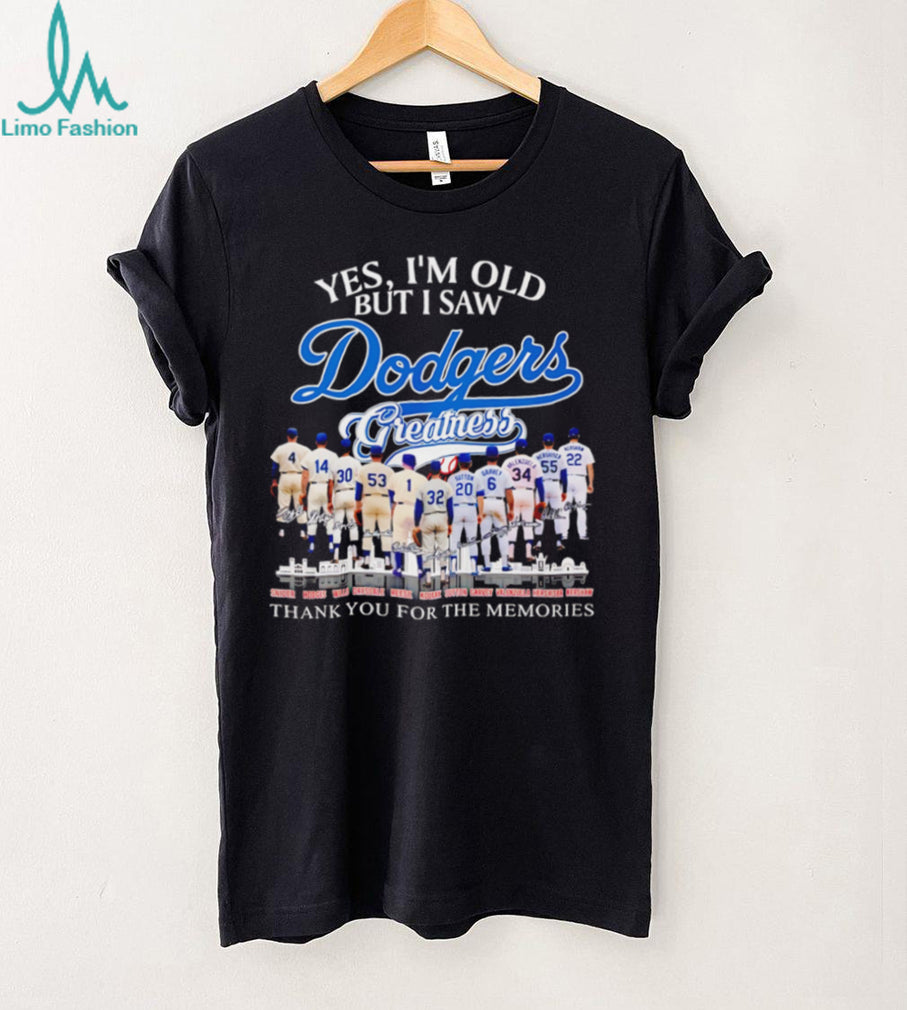 Los Angeles Dodgers Greatness Legends Signatures T Shirt Classic Dodgers Baseball History T Shirt