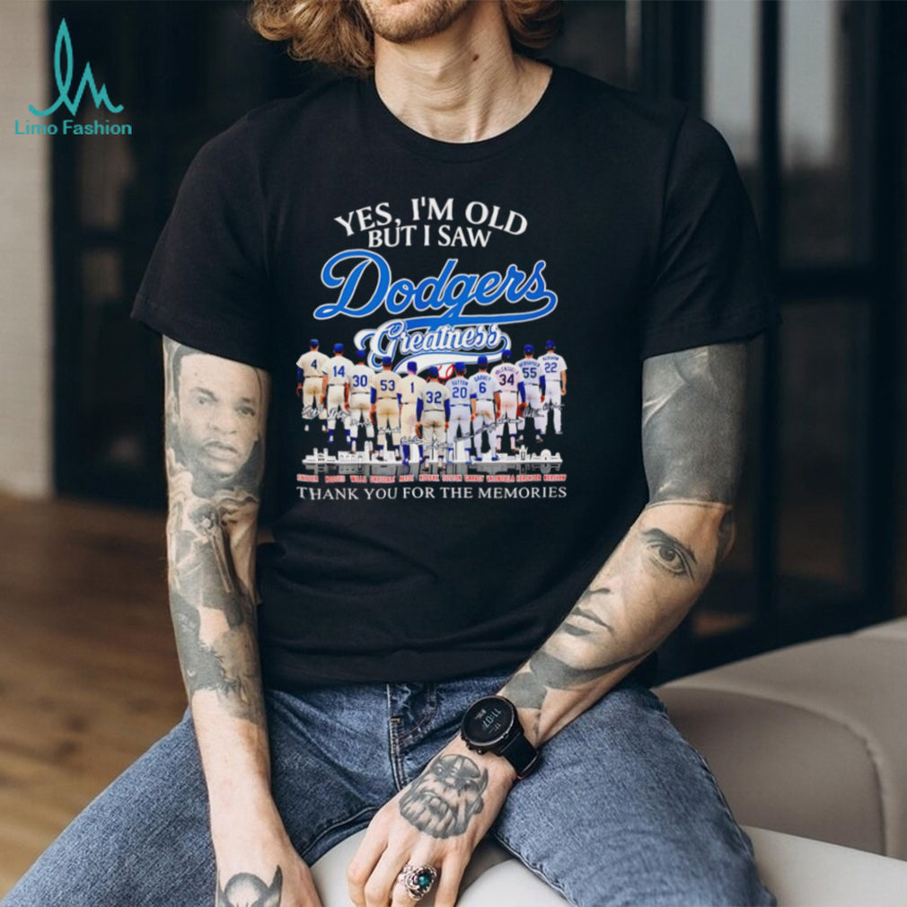 Los Angeles Dodgers Greatness Legends Signatures T Shirt Classic Dodgers Baseball History T Shirt