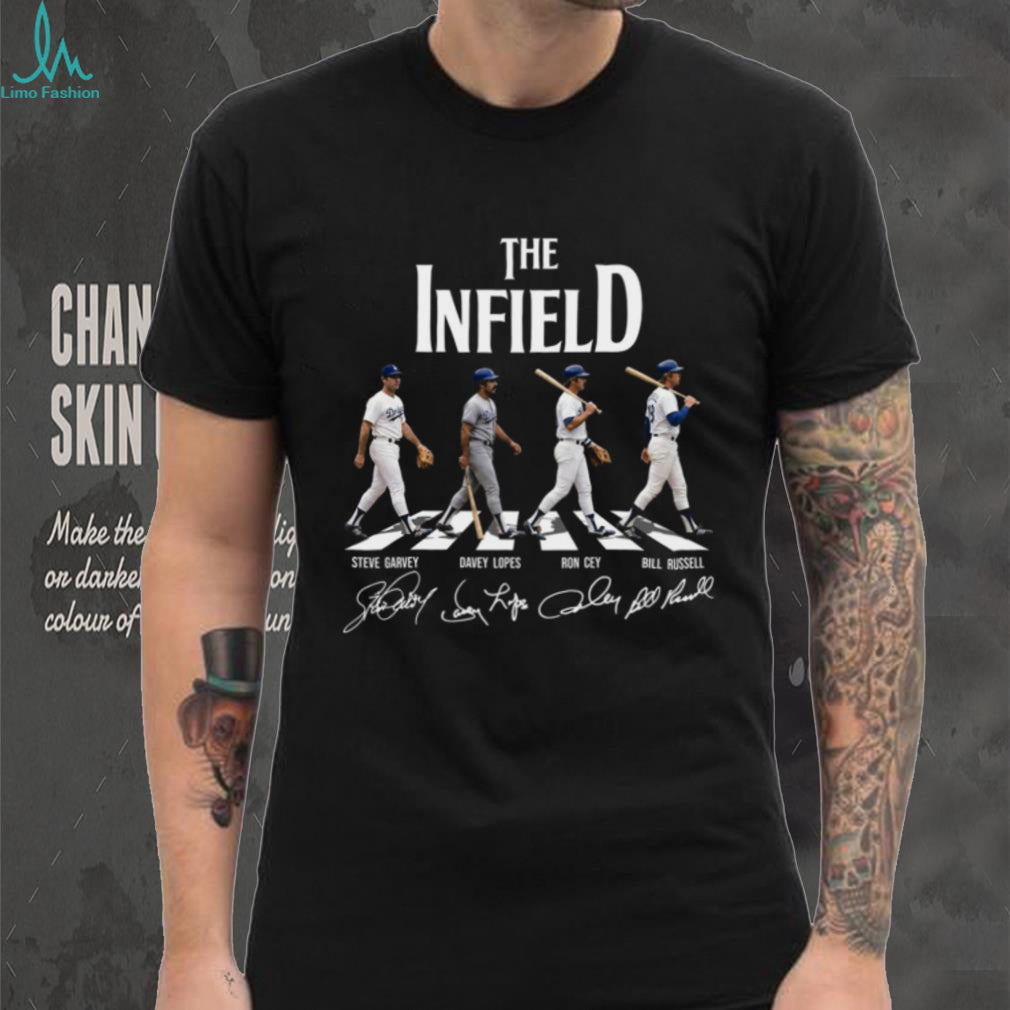 Los Angeles Dodgers The Infield Vintage Baseball Legendary Starting Lineup Men Shirt