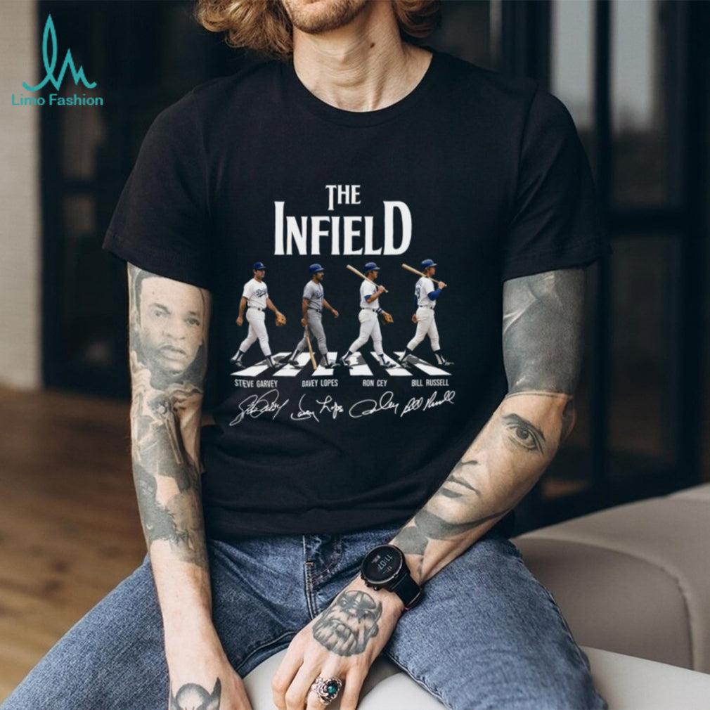 Los Angeles Dodgers The Infield Vintage Baseball Legendary Starting Lineup Men Shirt