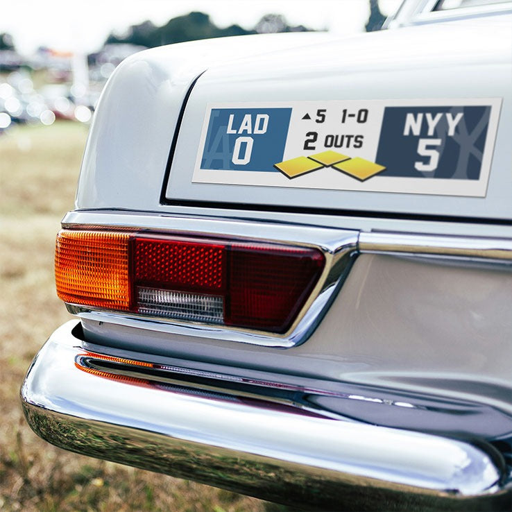 Los Angeles Dodgers Vs. New York Yankees Car Magnet