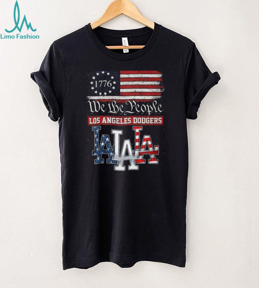 Los Angeles Dodgers We The People 1776 Patriotic American Flag T Shirt