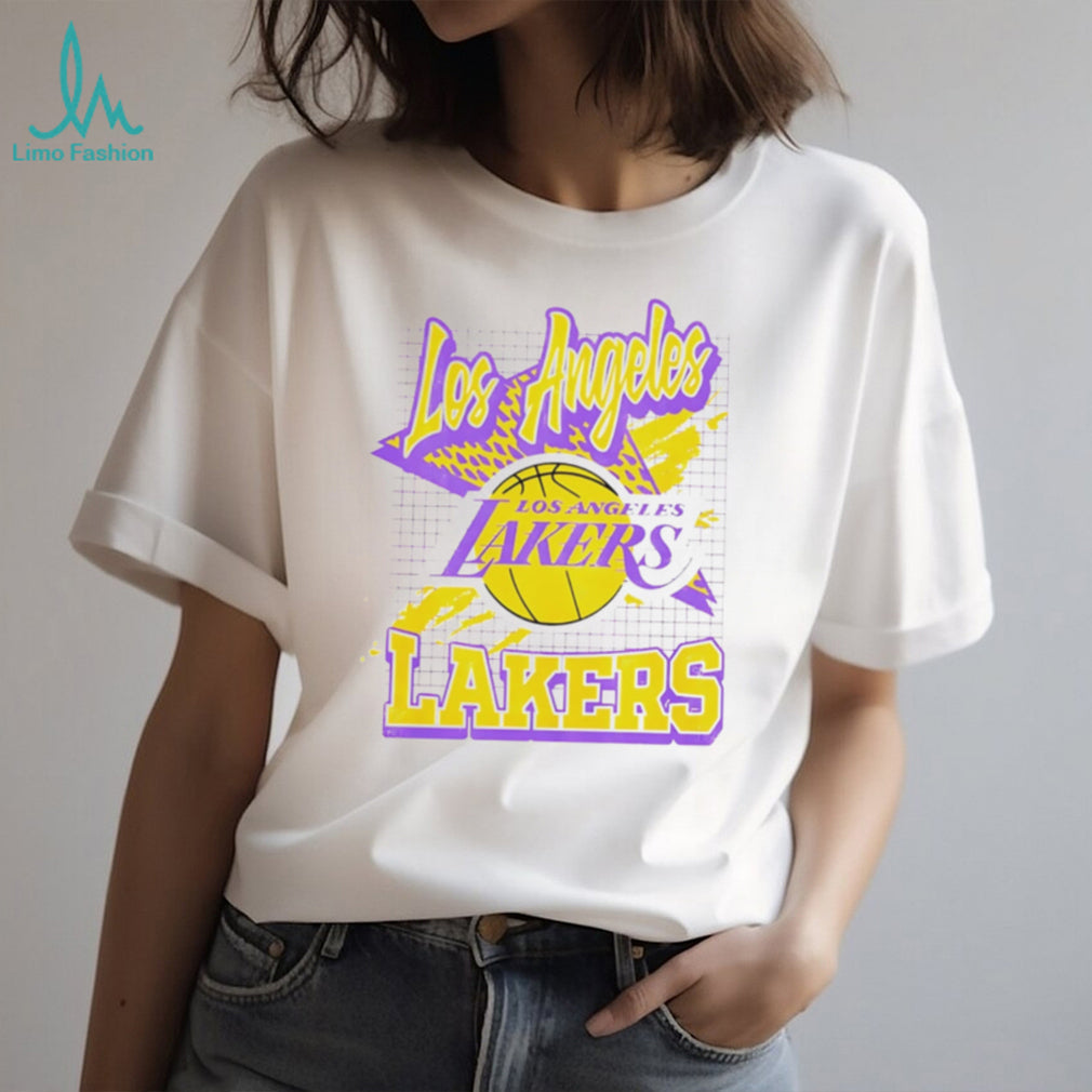 Los Angeles Lakers Retro 90s Purple and Gold Basketball T Shirt