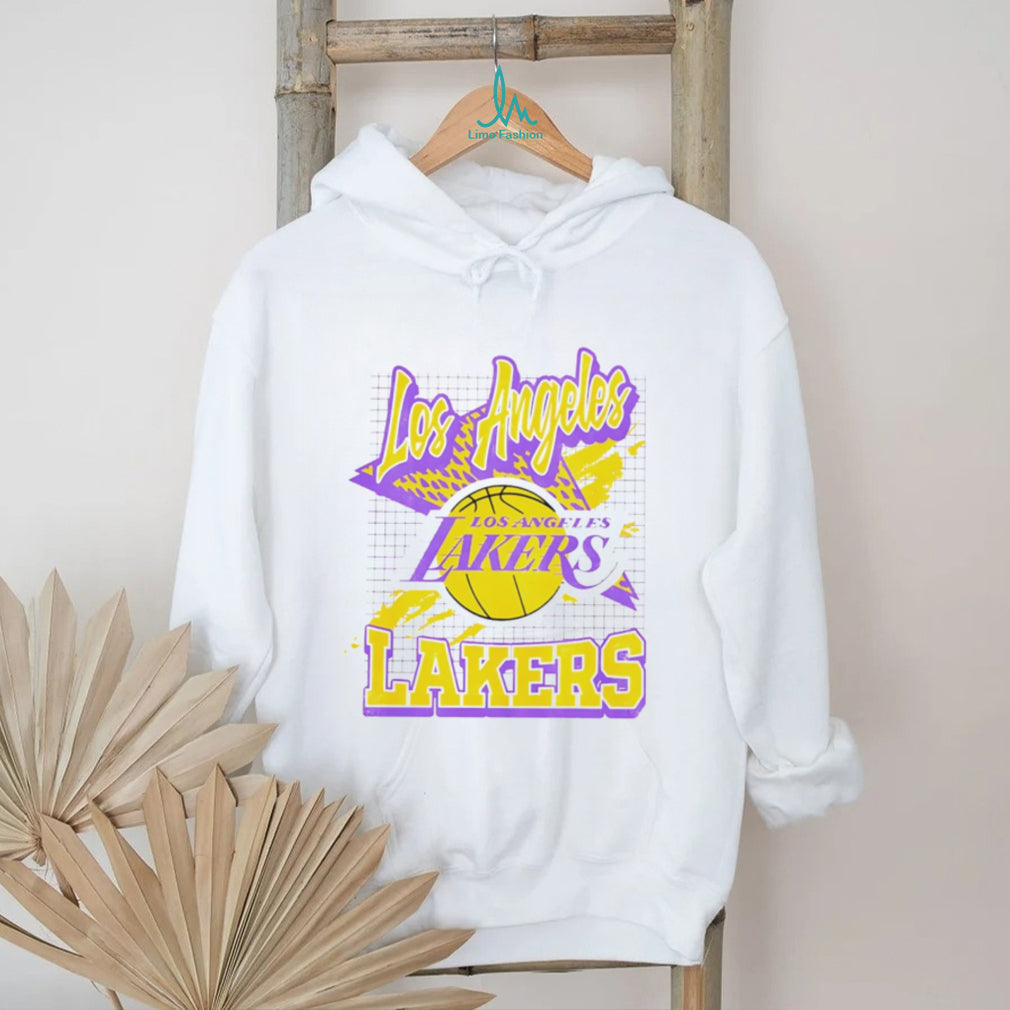 Los Angeles Lakers Retro 90s Purple and Gold Basketball T Shirt