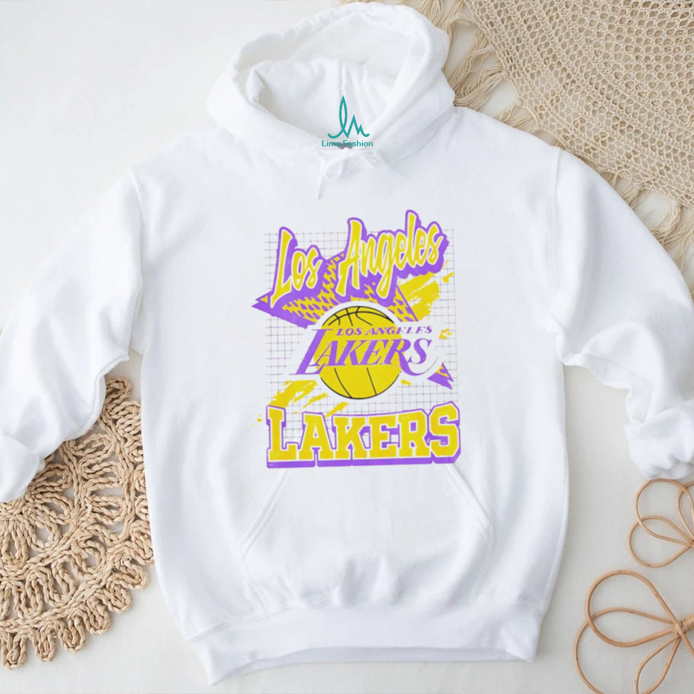 Los Angeles Lakers Retro 90s Purple and Gold Basketball T Shirt