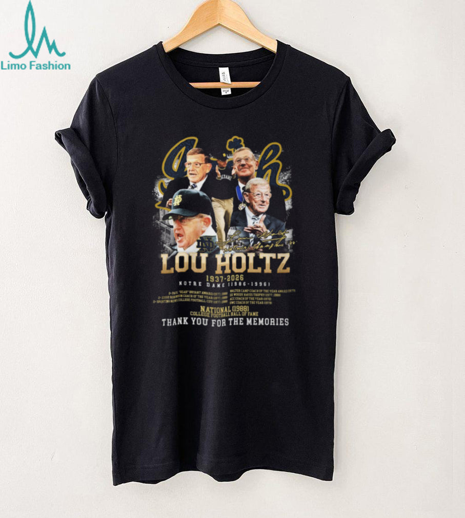 Lou Holtz Notre Dame Legend 1937 2026 Memorial Tribute T Shirt