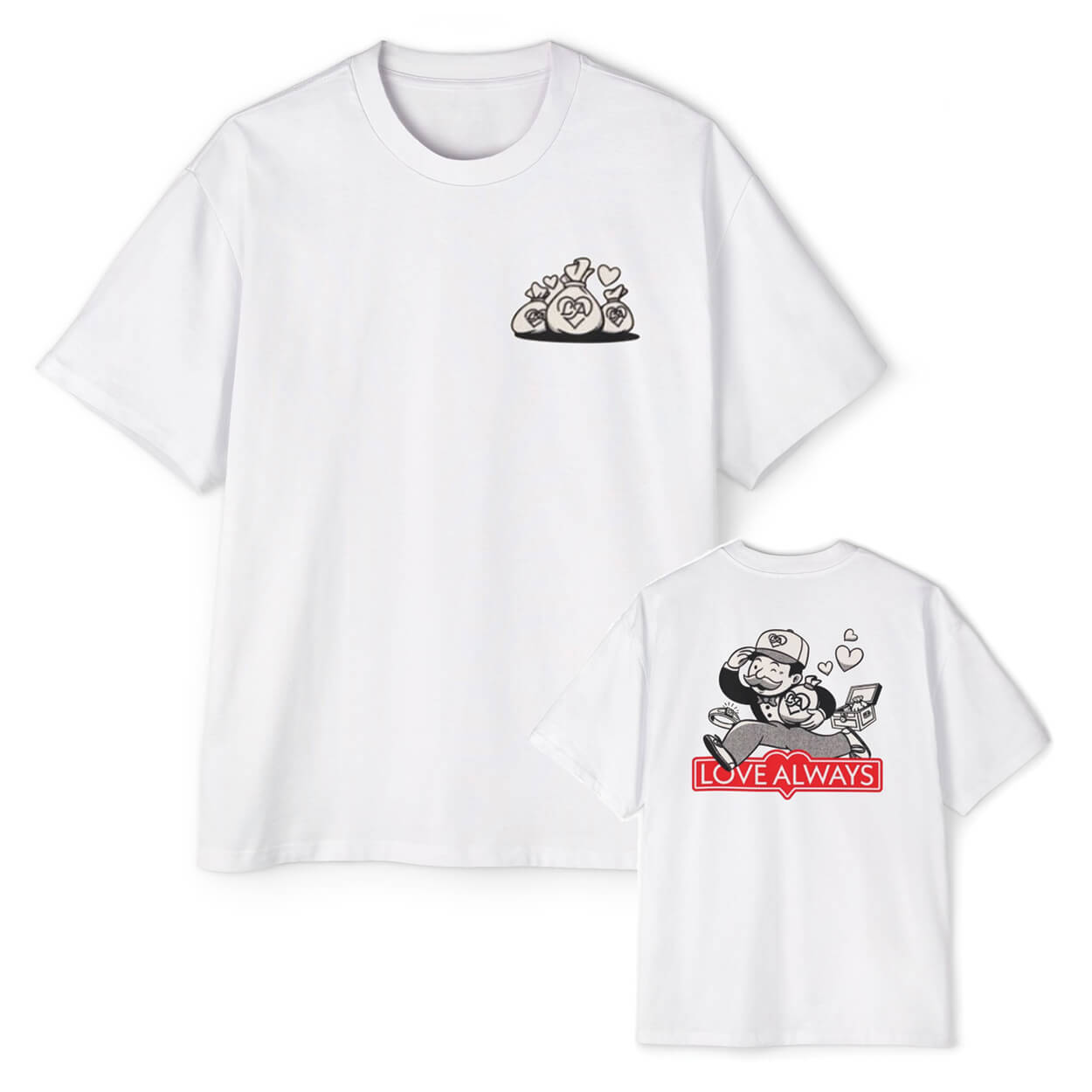 [Font + Back] Love Always Money Shirt