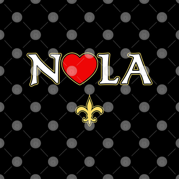 Love Nola New Orleans Fleur De Lis Heart NOLA T Shirt