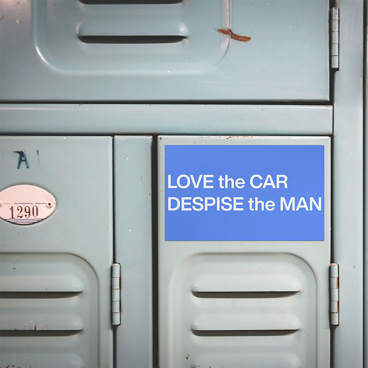 Love The Car Despise The Man Car Magnet