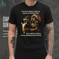 Loyalty Behind Your Back Native American Warrior and Wolf T Shirt