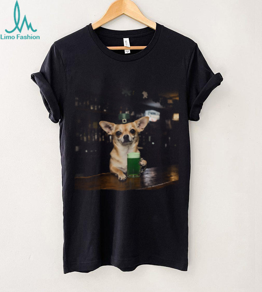 Lucky Chihuahua St. Patrick’s Day Green Beer Pub T Shirt