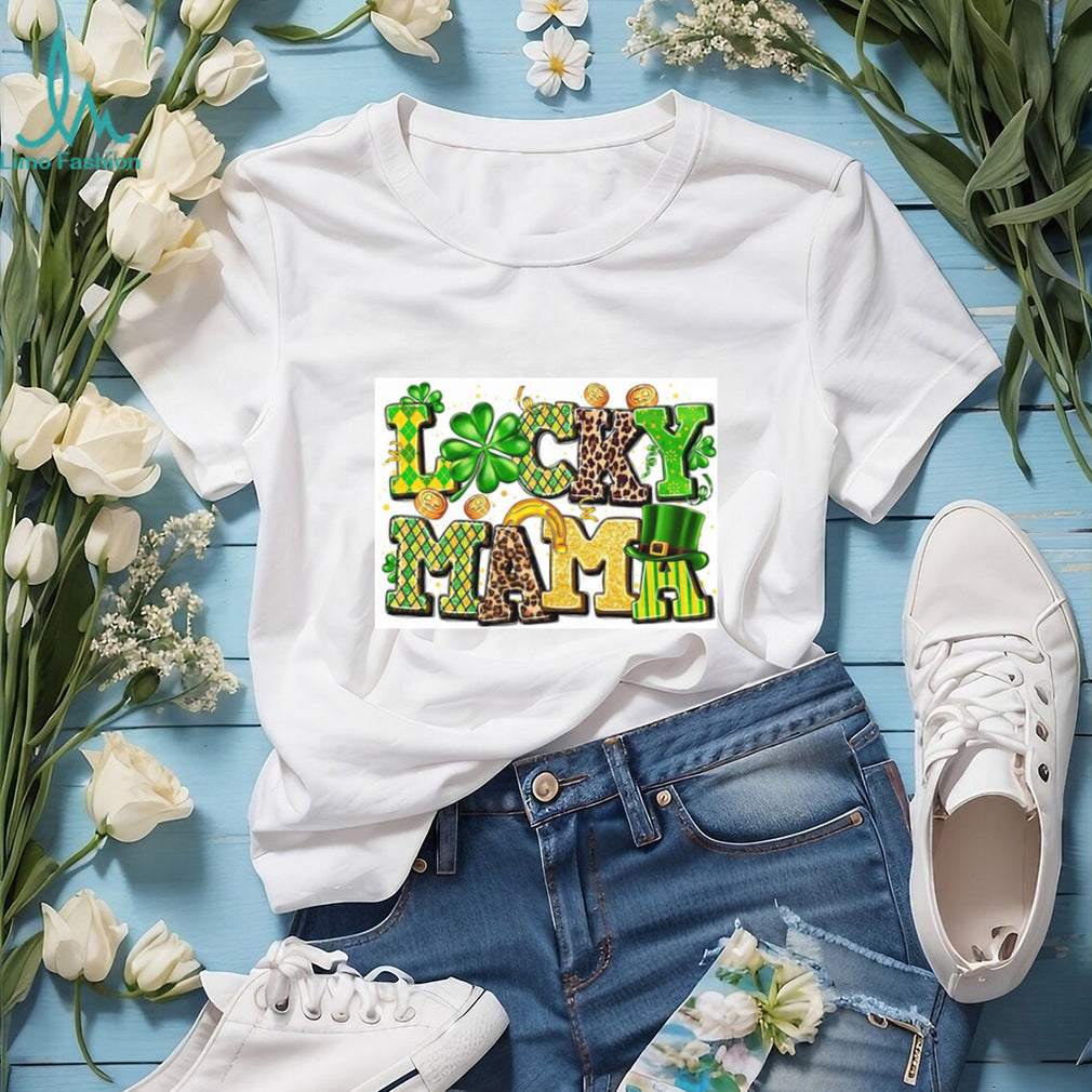 Lucky Mama Leopard Print & Plaid St. Patrick’s Day T Shirt
