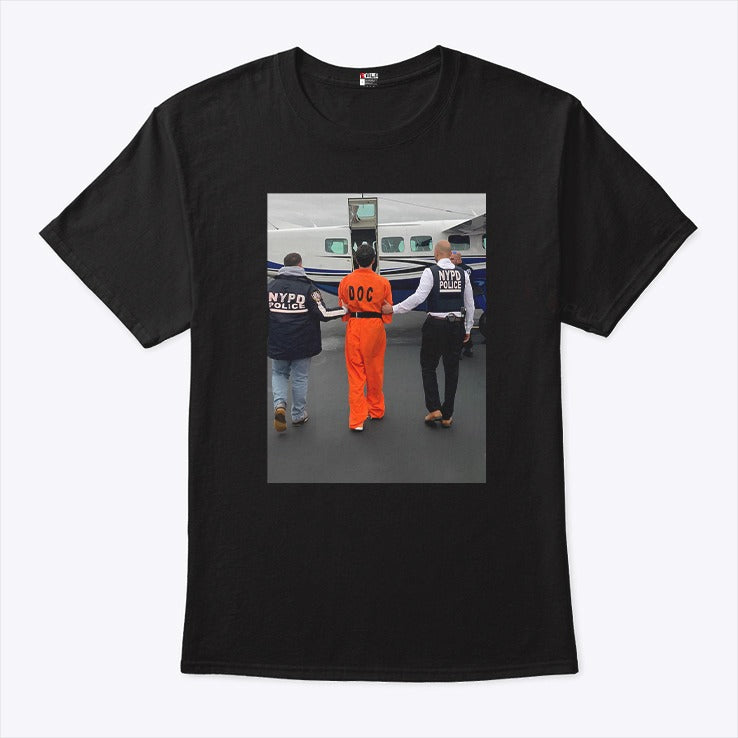 Luigi Mangione Is Escorted From An NYPD Helicopter In New York City Shirt