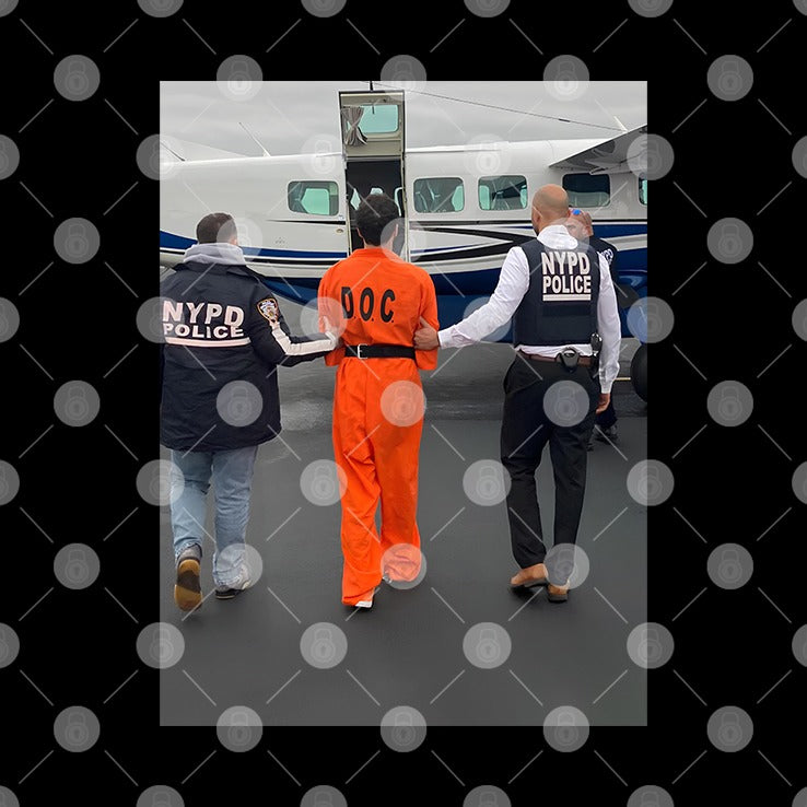 Luigi Mangione Is Escorted From An NYPD Helicopter In New York City Shirt