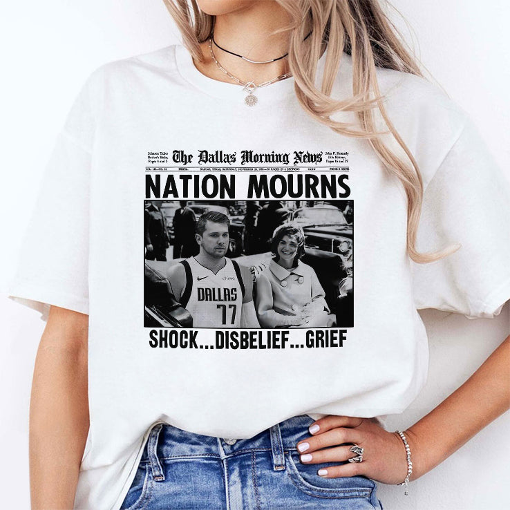 Luka Doncic Nation Mourns Shock Disbelief Grief Shirt