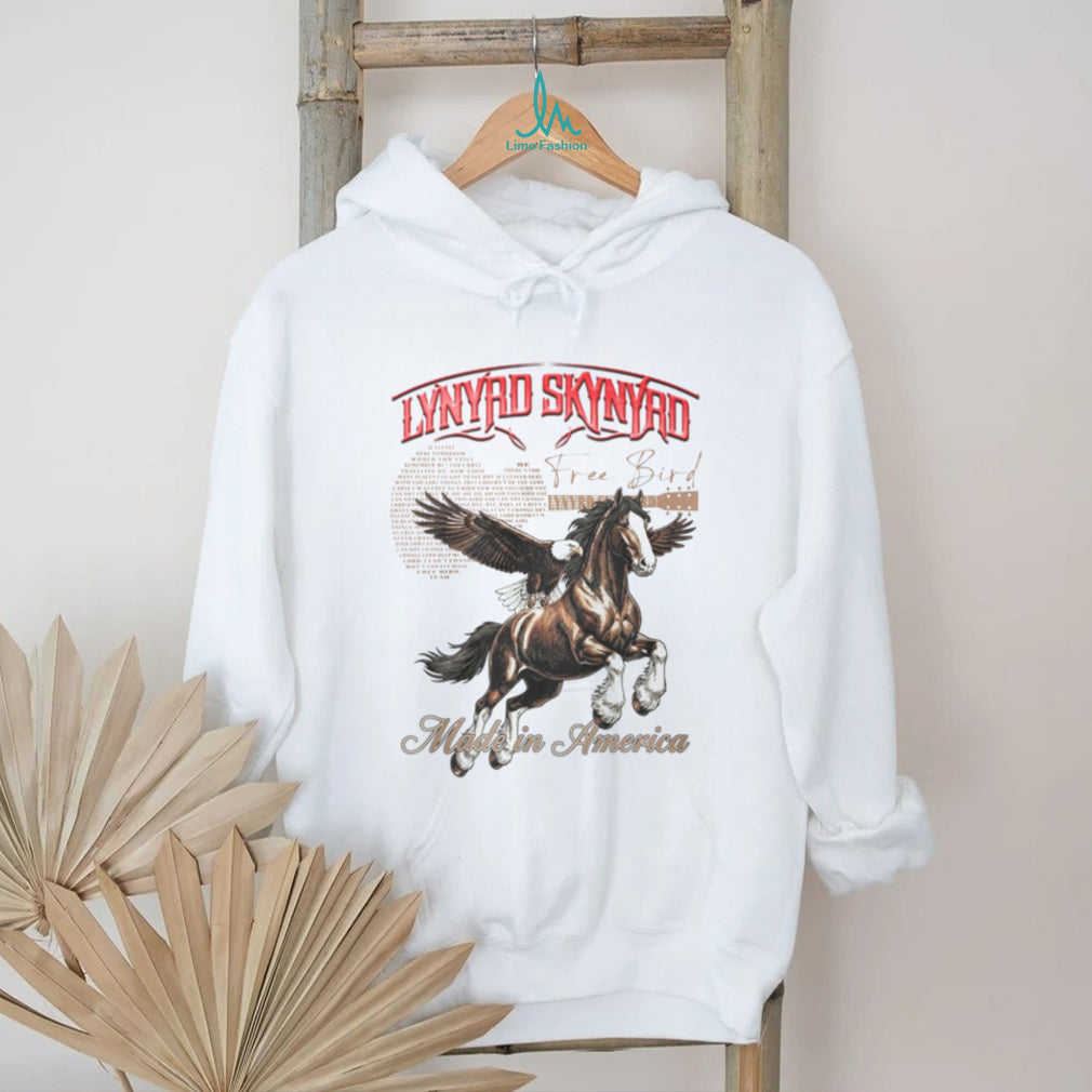 Lynyrd Skynyrd Free Bird Made In America Eagle and Horse Graphic T Shirt