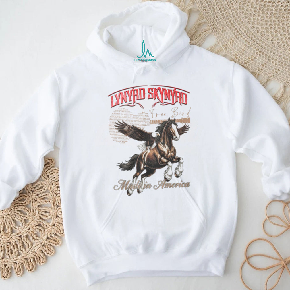 Lynyrd Skynyrd Free Bird Made In America Eagle and Horse Graphic T Shirt