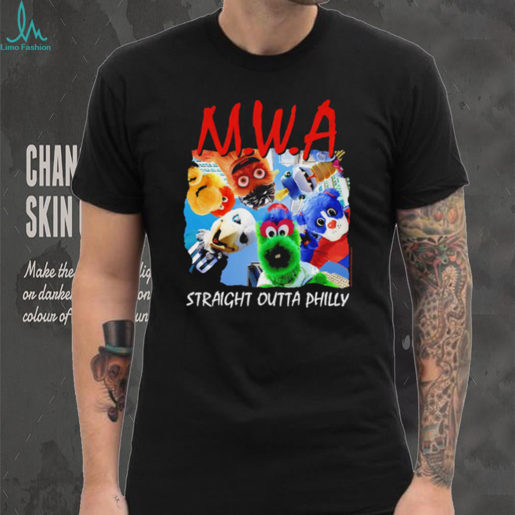 M.W.A. Straight Outta Philly Funny Mascot Parody Sports Fan T Shirt