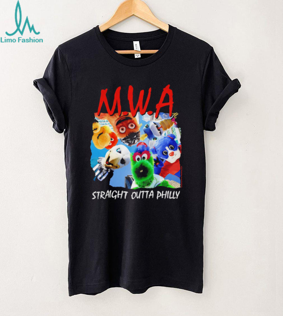 M.W.A. Straight Outta Philly Funny Mascot Parody Sports Fan T Shirt