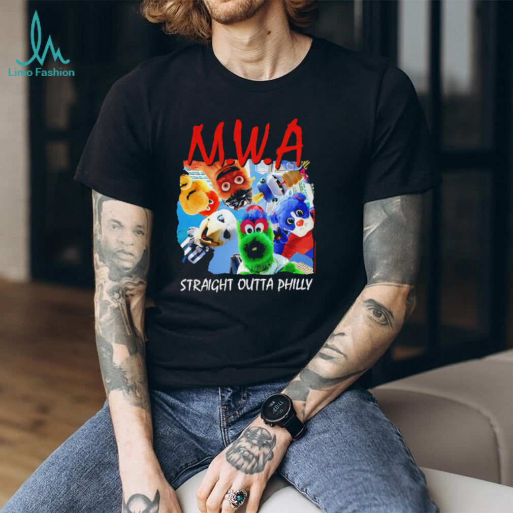 M.W.A. Straight Outta Philly Funny Mascot Parody Sports Fan T Shirt