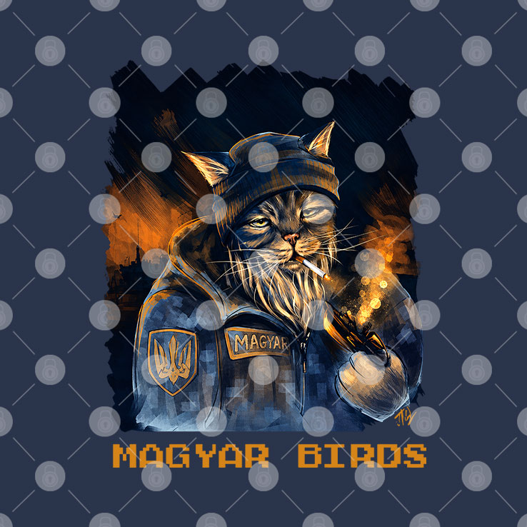 Magyar Birds Viking Cat T Shirt
