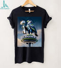 Majestic Hawk on Space Needle with Trophy Seattle Football Tee